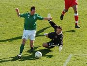 24 March 2007; The Republic of Ireland's Stephen Ireland  rounds the Welsh goalkeeper Daniel Coyne to score for the first goal. 2008 European Championship Qualifier, Republic of Ireland v Wales, Croke Park, Dublin. Photo by Sportsfile *** Local Caption ***