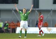 24 March 2007; Damien Duff, Republic of Ireland, after the final whistle against Wales. 2008 European Championship Qualifier, Republic of Ireland v Wales, Croke Park, Dublin. Picture credit: Matt Browne / SPORTSFILE