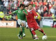 24 March 2007; James Collins, Wales, in action against Stephen Hunt, Republic of Ireland. 2008 European Championship Qualifier, Republic of Ireland v Wales, Croke Park, Dublin. Picture credit: Matt Browne / SPORTSFILE