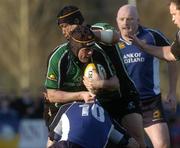 24 March 2007; David Gannon, Connacht, in action against Felipe Contemponi, Leinster. Magners League, Leinster v Connacht, Donnybrook, Dublin. Picture credit: Ray Lohan / SPORTSFILE *** Local Caption ***