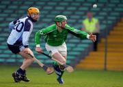 25 March 2007; Seamus Hickey, Limerick, in action against Kevin O'Reilly, Dublin. Allianz National Hurling League, Division 1B, Round 4, Limerick v Dublin, Gaelic Grounds, Limerick. Picture credit: Kieran Clancy / SPORTSFILE