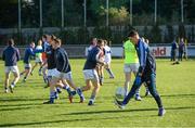 4 October 2014; Diarmuid Connolly, St. Vincents, and his team-mates warm-up before the game. Dublin County Senior Football Championship, Quarter-Final, St. Vincents v Templeogue Synge Street. Parnell Park, Dublin. Picture credit: Piaras Ó Mídheach / SPORTSFILE
