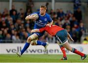 4 October 2014; Jamie Heaslip, Leinster, is tackled by Denis Hurley, Munster. Guinness PRO12, Round 5, Leinster v Munster. Aviva Stadium, Lansdowne Road, Dublin. Picture credit: Dáire Brennan / SPORTSFILE