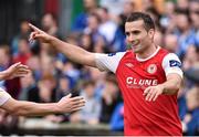 5 October 2014; St Patrick's Athletic's Christy Fagan celebrates after scoring his side's fifth goal. FAI Ford Cup, Semi-Final, St Patrick’s Athletic v Finn Harps. Richmond Park, Dublin. Picture credit: David Maher / SPORTSFILE