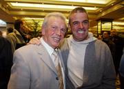 23 March 2007; Former Republic of Ireland International Johnny Giles, with Paul McGinley, attends an International dinner hosted by the Football Association of Ireland. Burlington Hotel, Dublin. Picture credit: David Maher / SPORTSFILE