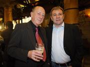 23 March 2007; Former Republic of Ireland Internationals Mick Martin and Ray Houghton attend an International dinner hosted by the Football Association of Ireland. Burlington Hotel, Dublin. Picture credit: David Maher / SPORTSFILE