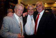 23 March 2007; Former Republic of Ireland Internationals, from left to right, Johnny Giles, John Herrick and Paddy Mulligan, attend an International dinner hosted by the Football Association of Ireland. Burlington Hotel, Dublin. Picture credit: David Maher / SPORTSFILE