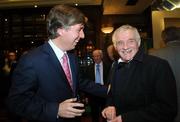 23 March 2007; Former Republic of Ireland International Eamon Dunphy, right, with FAI Chief Executive John Delaney, attends an International dinner hosted by the Football Association of Ireland. Burlington Hotel, Dublin. Picture credit: David Maher / SPORTSFILE