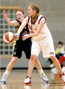 25 March 2007; Suzanne Maguire, DCU Mercy, in action against Jillian Aherne, UL Aughinish. Women’s Superleague Final, UL Aughinish v DCU Mercy, UL Arena, Co. Limerick. Picture credit: Brendan Moran / SPORTSFILE