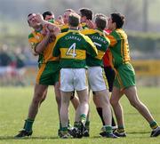 25 March 2007; Donegal's Neil Gallagher on the receiving end of a punch during a second half dispute. Allianz National Football League, Division 1A, Round 5, Donegal v Kerry, Letterkenny, Donegal. Picture credit: Oliver McVeigh / SPORTSFILE
