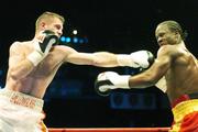 25 March 2007; Stephen Haughian, left, in action against Chill John. International light welterweight contest. Brian Peters Boxing Promotions Undercard, The Point Depot, Dublin. Picture credit: David Maher / SPORTSFILE