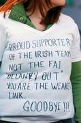 24 March 2007; A supporter wearing a shirt before the start of the game. 2008 European Championship Qualifier, Republic of Ireland v Wales, Croke Park, Dublin. Picture credit: David Maher / SPORTSFILE