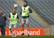 27 March 2007; Republic of Ireland's Ian Harte and Damien Duff during squad training. Republic of Ireland Soccer Training, Croke Park, Dublin. Picture credit: David Maher / SPORTSFILE