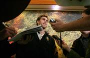 27 March 2007; Sweden's Johan Elmander at a press conference ahead of their 2008 European Championship Qualifier against Northern Ireland. Stormont Hotel, Belfast, Co. Antrim. Picture credit: Oliver McVeigh / SPORTSFILE