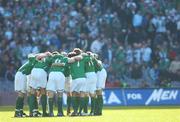 24 March 2007; The Republic of Ireland team huddle before the match. 2008 European Championship Qualifier, Republic of Ireland v Wales, Croke Park, Dublin. Picture credit: Brian Lawless / SPORTSFILE