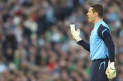 24 March 2007; Republic of Ireland goalkeeper Shay Given issues instructions to his wall. 2008 European Championship Qualifier, Republic of Ireland v Wales, Croke Park, Dublin. Picture credit: Brian Lawless / SPORTSFILE