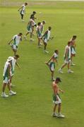28 March 2007; The Ireland palyers warm up before team training. The Bourda Grounds, Georgetown, Guyana. Picture credit: Pat Murphy / SPORTSFILE