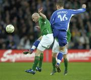 28 March 2007; Lee Carsley, Republic of Ireland, in action against Martin Jakubko, Slovakia. 2008 European Championship Qualifier, Republic of Ireland v Slovakia, Croke Park, Dublin. Picture credit: Brian Lawless / SPORTSFILE