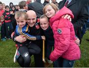 5 October 2014; Ballygunner manager Fergal Hartley celebrates with his children Mark, Aoife and Lauren. Waterford County Senior Hurling Championship Final, Ballygunner v Mount Sion. Walsh Park, Waterford. Picture credit: Matt Browne / SPORTSFILE
