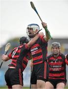 5 October 2014; Gary Molloy, right, and Pauric Mahony, Ballygunner, celebrate after the final whistle. Waterford County Senior Hurling Championship Final, Ballygunner v Mount Sion. Walsh Park, Waterford. Picture credit: Matt Browne / SPORTSFILE