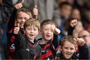 5 October 2014; Niall Curham with his team-mates from the Ballygunner under-9 team during the game against Mount Sion. Waterford County Senior Hurling Championship Final, Ballygunner v Mount Sion. Walsh Park, Waterford. Picture credit: Matt Browne / SPORTSFILE