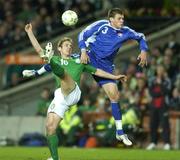 28 March 2007; Kevin Doyle, Republic of Ireland, in action against Martin Skrtel, Slovakia. 2008 European Championship Qualifier, Republic of Ireland v Slovakia, Croke Park, Dublin. Picture credit: Brian Lawless / SPORTSFILE