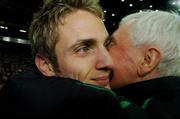 28 March 2007; Republic of Ireland's Kevin Doyle celebrates at the end of the game. 2008 European Championship Qualifier, Republic of Ireland v Slovakia, Croke Park, Dublin. Picture credit: David Maher / SPORTSFILE