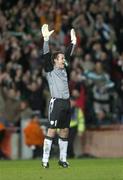 28 March 2007; Republic of Ireland captain Shay Given celebrates at the final whistle. 2008 European Championship Qualifier, Republic of Ireland v Slovakia, Croke Park, Dublin. Picture credit: Brian Lawless / SPORTSFILE