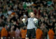 28 March 2007; Republic of Ireland captain Shay Given celebrates at the final whistle. 2008 European Championship Qualifier, Republic of Ireland v Slovakia, Croke Park, Dublin. Picture credit: Brian Lawless / SPORTSFILE