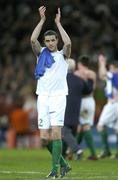 28 March 2007; Republic of Ireland's John O'Shea applauds the fans after the match. 2008 European Championship Qualifier, Republic of Ireland v Slovakia, Croke Park, Dublin. Picture credit: Brian Lawless / SPORTSFILE