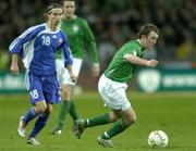 28 March 2007; Aiden McGeady, Republic of Ireland, in action against Dusan Svento, Slovakia. 2008 European Championship Qualifier, Republic of Ireland v Slovakia, Croke Park, Dublin. Picture credit: Brian Lawless / SPORTSFILE