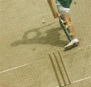 29 March 2007; The shadow of Ireland's Eoin Morgan during batting practice at team training. Guyana National Stadium, Georgetown, Guyana. Picture credit: Pat Murphy / SPORTSFILE