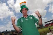 30 March 2007; Ireland supporter Damien Punder shows his support during the match. ICC Cricket World Cup 2007, Super 8, Ireland v England, Guyana National Stadium, Georgetown, Guyana. Picture credit: Pat Murphy / SPORTSFILE