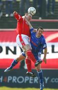 31 March 2007; Declan O'Hara, Cliftonville, in action against Rori Hamill, Dungannon Swifts. JJB Sports Irish Cup Semi-Final, Cliftonville v Dungannon Swifts, The Oval, Belfast, Co. Antrim. Picture credit: Russell Pritchard / SPORTSFILE