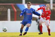 31 March 2007; Shane McCabe, Dungannon Swifts, in action against George McMulan, Cliftonville. JJB Sports Irish Cup Semi-Final, Cliftonville v Dungannon Swifts, The Oval, Belfast, Co. Antrim. Picture credit: Russell Pritchard / SPORTSFILE