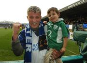 31 March 2007; Leinster fans John O'Mahony and his son four year old Jackson from Co. Kildare. Heineken Cup Quarter-Final, Wasps v Leinster, Adams Park, High Wycombe, London. Picture credit: Matt Browne / SPORTSFILE