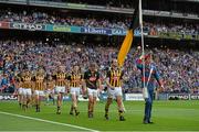 27 September 2014; The Kilkenny team, led by playing captain JJ Delaney, march behind the Artane Band during the pre-match parade. GAA Hurling All Ireland Senior Championship Final Replay, Kilkenny v Tipperary. Croke Park, Dublin. Picture credit: Brendan Moran / SPORTSFILE