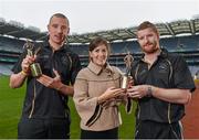 9 October 2014; The GAA/GPA All-Stars sponsored by Opel are delighted to announce Kieran Donaghy, left, Kerry, and Richie Power, Kilkenny, as the Players of the Month for September in football and hurling respectively. Both players were presented with their GAA / GPA Player of the Month Award for September, sponsored by Opel, by Laura Condron, Senior Brand & PR Manager, Opel Ireland. Croke Park, Dublin. Photo by Sportsfile