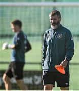 10 October 2014; Republic of Ireland assistant manager Roy Keane during squad training ahead of their UEFA EURO 2016 Championship Qualifer, Group D, game against Gibraltar on Saturday. Republic of Ireland Squad Training, Gannon Park, Malahide, Co. Dublin. Picture credit: David Maher / SPORTSFILE