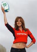 29 March 2007; Model Jenny-Lee Masterson was on hand today to show her support as the Red Army prepare to depart for Munster's Heineken Cup Quarter-Final match with Llanelli Scarlets in Wales. Dublin Airport, Dublin. Picture credit: Brian Lawless / SPORTSFILE