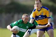 1 April 2007; Conor Beirne, London, in action against Stephen Hickey, Clare. Allianz National Football League, Division 2A Round 5, Clare v London, Cusack Park, Ennis, Co. Clare. Picture credit: Kieran Clancy / SPORTSFILE