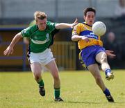 1 April 2007; Michael O'Dwyer, Clare, in action against Philip Morgan, London. Allianz National Football League, Division 2A Round 5, Clare v London, Cusack Park, Ennis, Co. Clare. Picture credit: Kieran Clancy / SPORTSFILE