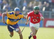 1 April 2007; Jerry O'Connor, Cork, in action against Alan Markham, Clare. Allianz National Hurling League, Division 1A Round 5, Clare v Cork, Cusack Park, Ennis, Co. Clare. Picture credit: Kieran Clancy / SPORTSFILE