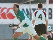 1 April 2007; Stephen Butler, Glenanne, turns to celebrate after scoring the golden goal in extra time to win the game. Irish Men's Senior Cup Final, Annadale, Belfast, v Glenanne, Tallaght, UCD Belfield, Dublin. Picture credit: David Maher / SPORTSFILE