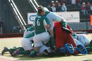 1 April 2007; Glenanne players celebrate at the end of the game. Irish Men's Senior Cup Final, Annadale, Belfast, v Glenanne, Tallaght, UCD Belfield, Dublin. Picture credit: David Maher / SPORTSFILE