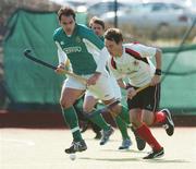 1 April 2007; Johnny Quigley, Annadale, in action against Stephen Butler, Glenanne. Irish Men's Senior Cup Final, Annadale, Belfast, v Glenanne, Tallaght, UCD Belfield, Dublin. Picture credit: David Maher / SPORTSFILE