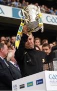 27 September 2014; Kilkenny's Tommy Walsh lifts the Liam MacCarthy cup. GAA Hurling All Ireland Senior Championship Final Replay, Kilkenny v Tipperary. Croke Park, Dublin. Picture credit: Ray McManus / SPORTSFILE