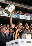 27 September 2014; Kilkenny's Brian Kennedy lifts the Liam MacCarthy cup. GAA Hurling All Ireland Senior Championship Final Replay, Kilkenny v Tipperary. Croke Park, Dublin. Picture credit: Ray McManus / SPORTSFILE