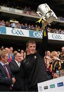 27 September 2014; Kilkenny's Michael Walsh lifts the Liam MacCarthy cup. GAA Hurling All Ireland Senior Championship Final Replay, Kilkenny v Tipperary. Croke Park, Dublin. Picture credit: Ray McManus / SPORTSFILE