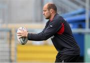 10 October 2014; Ulster's Rory Best during the captain's run ahead of their side's Guinness PRO12, Round 6, match against Glasgow Warriors on Saturday. Kingspan Stadium, Ravenhill Park, Belfast, Co. Antrim. Picture credit: John Dickson / SPORTSFILE